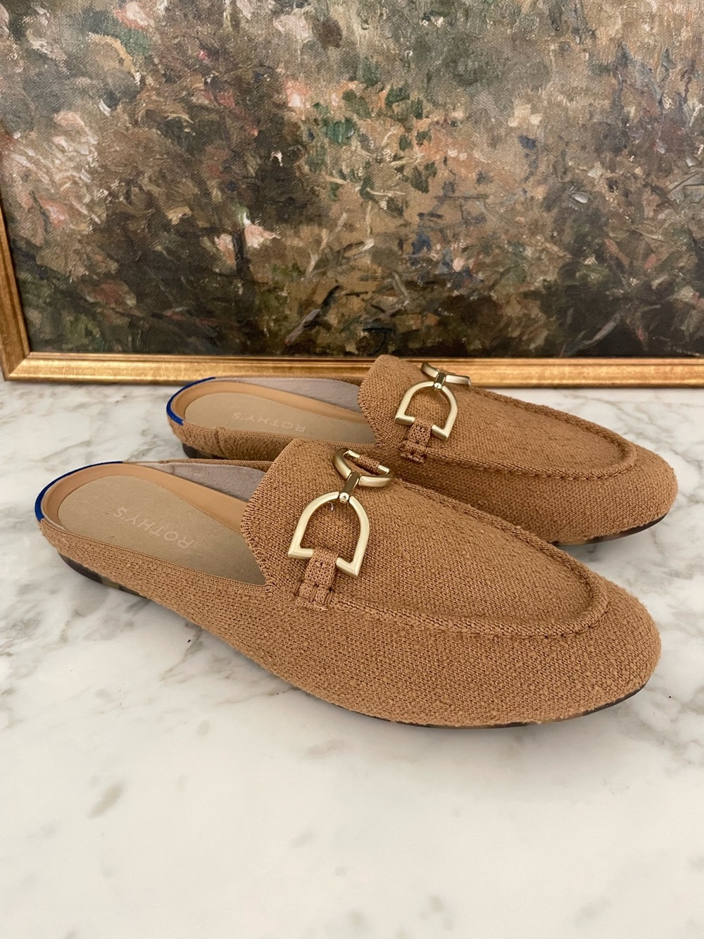 Rothy’s Loafer Mule Beige Butternut size 9.5 Fall Color